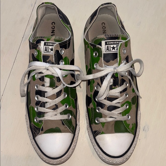 Converse Green Camouflage Sneakers - Picture 3 of 9